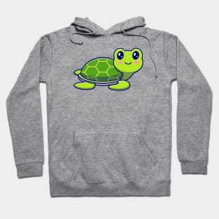 Cute Happy Turtle Swimming Cartoon Hoodie